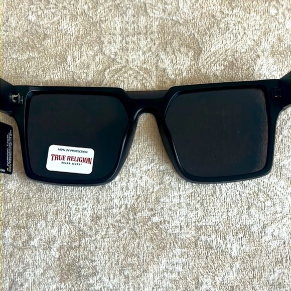 Brand New True Religion Mirrored Shield Aviator Mens Sunglasses Matte Black - Picture 14 of 16